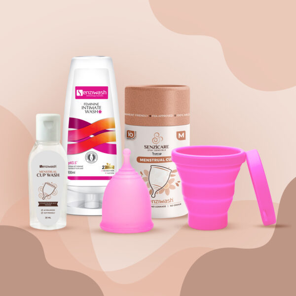 Senzicare Period kit with menstrual cup, sterilizer, Menstrual cup wash & Intimate wash