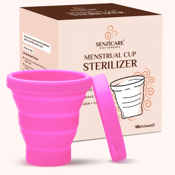 Senzicare Silicone Foldable Sterilizing Container Cup for Menstrual Cups