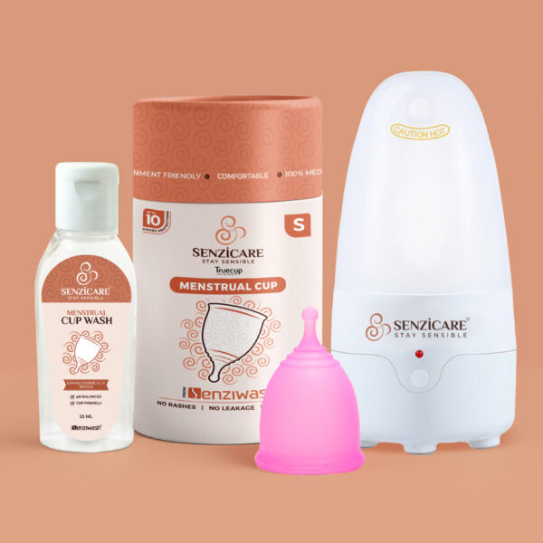 Senzicare Truecup Reusable Menstrual Cup for Women | Menstrual cup Steam Sterilizer| Menstrual Cup wash