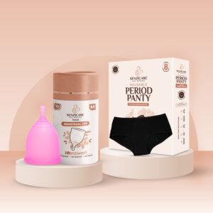 Senzicare Reusable Leak-Proof Period Panty(M)& Herbal Panty Liners