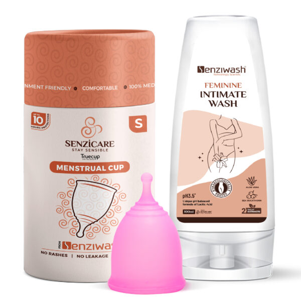 Senzicare Truecup with Natural Vaginal Intimate Wash for Women