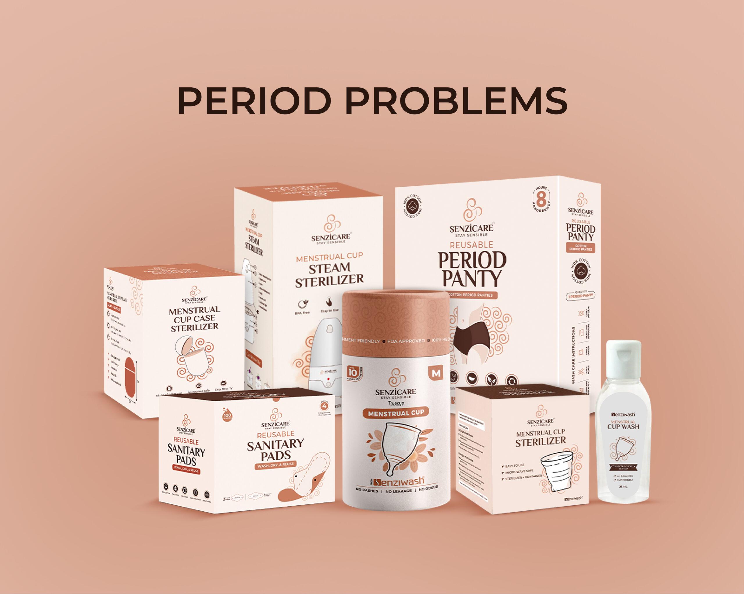 Senzicare Reusable Leak-Proof Period Panty(M)& Herbal Panty Liners