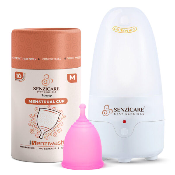 Senzicare Reusable Menstrual Cup with Electric Steam Sterilizer