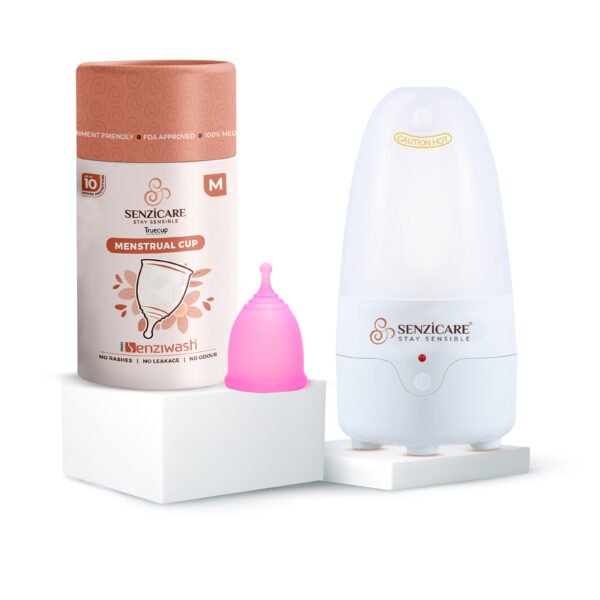 Senzicare Reusable Menstrual Cup with Electric Steam Sterilizer