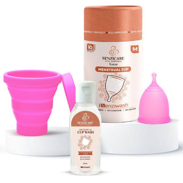 Senzicare Reusable Menstrual Cup,Cup wash and Sterilizer Container for women