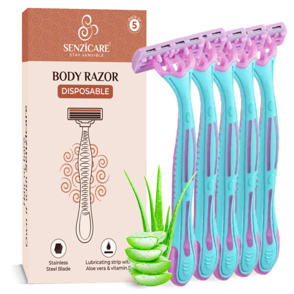 Senzicare Disposable Body Razors for Women – Pack of 5