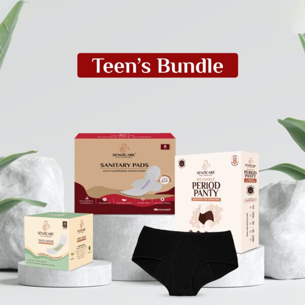 Teens Bundle ; Sanitory Pad (8), Teens Period Panty and Panty Liner (20)