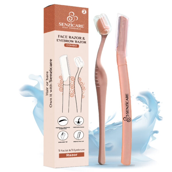 1 Face and 1 Eyebrow Razor combo by Senzicare