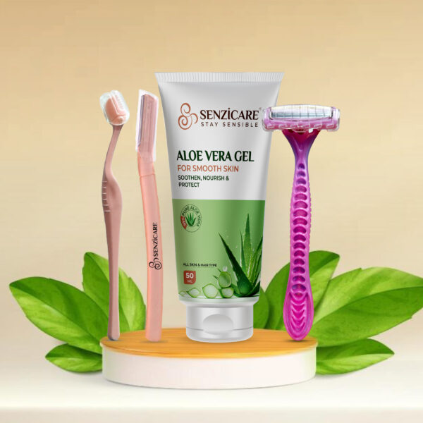 Senzicare Month End Sale: Face Razor,Eye brow Razor, Aloe Vera Gel,Disposable Body Razor