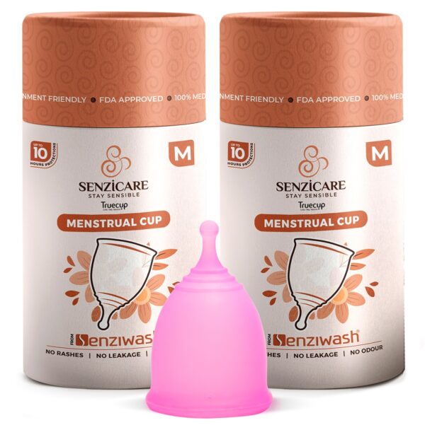 Senzicare Menstrual Cup for Women | Reusable Menstrual Cup | 2 Menstrual Cups | Combo Pack