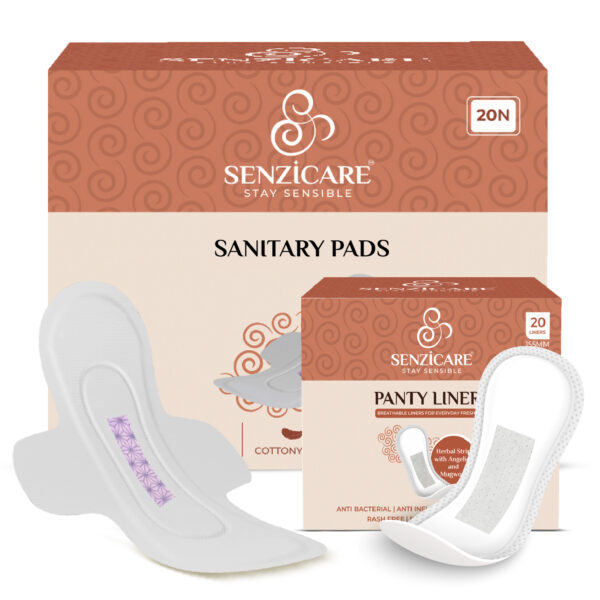 Offer:Senzicare Graphene Sanitary Pad (20) with 20 Pack Panty liner