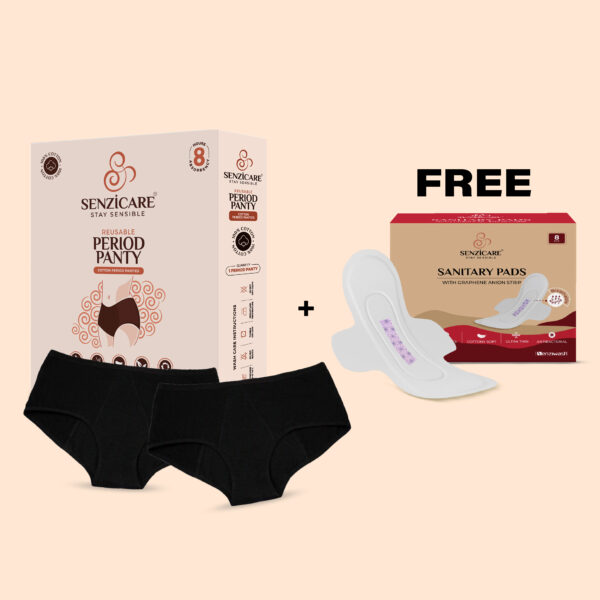 2 Period Panties and Free 8 Pack Senzicare Graphene Anion Sanitary Pad @ 999