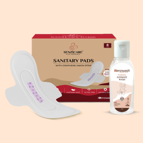 Senzicare Graphene Anion Sanitary Pad (20) and Free Senziwash @ 256